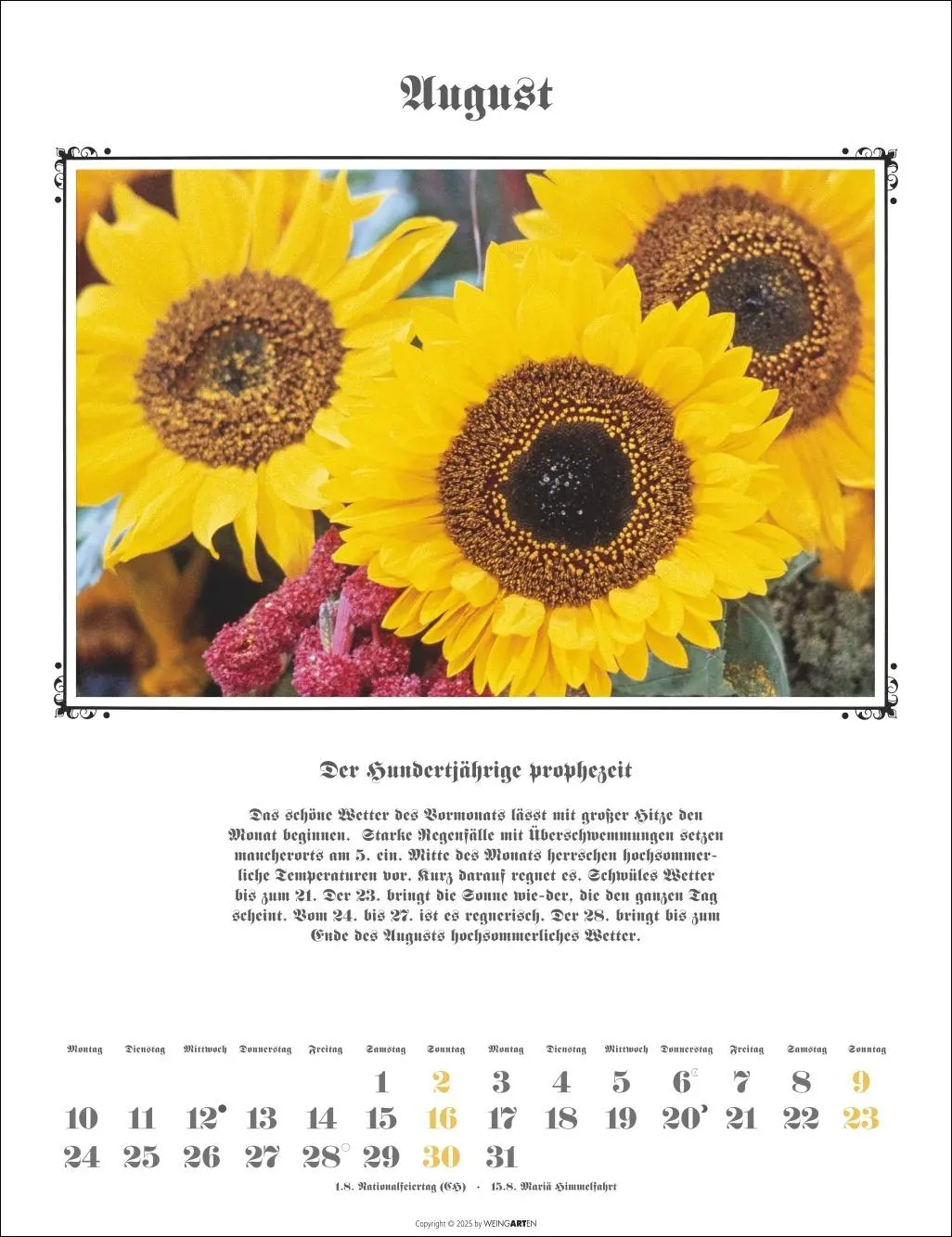 Bild: 9783839902097 | Der Hundertjährige Kalender 2026 | Wolf-Dietmar Unterweger | Kalender