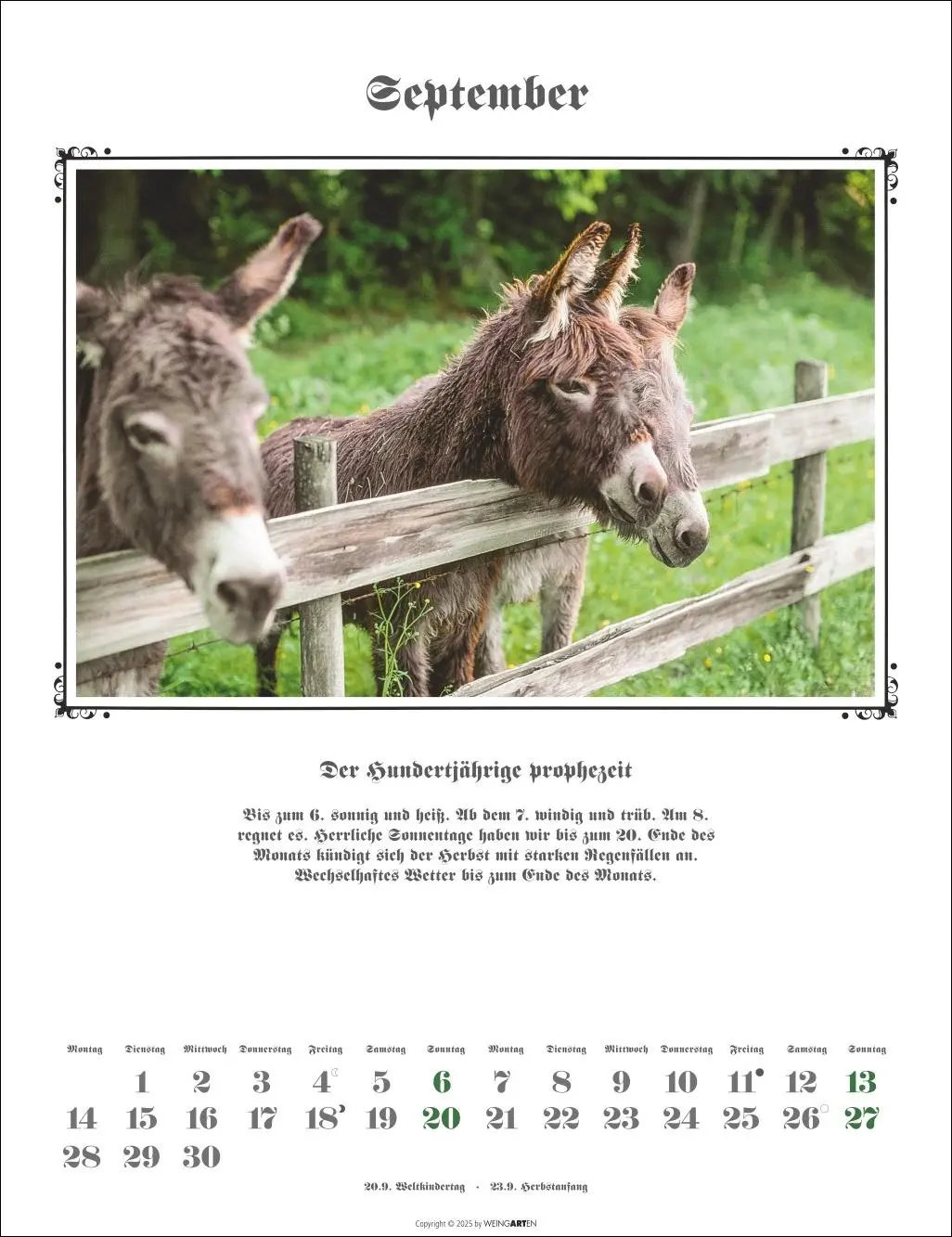 Bild: 9783839902097 | Der Hundertjährige Kalender 2026 | Wolf-Dietmar Unterweger | Kalender
