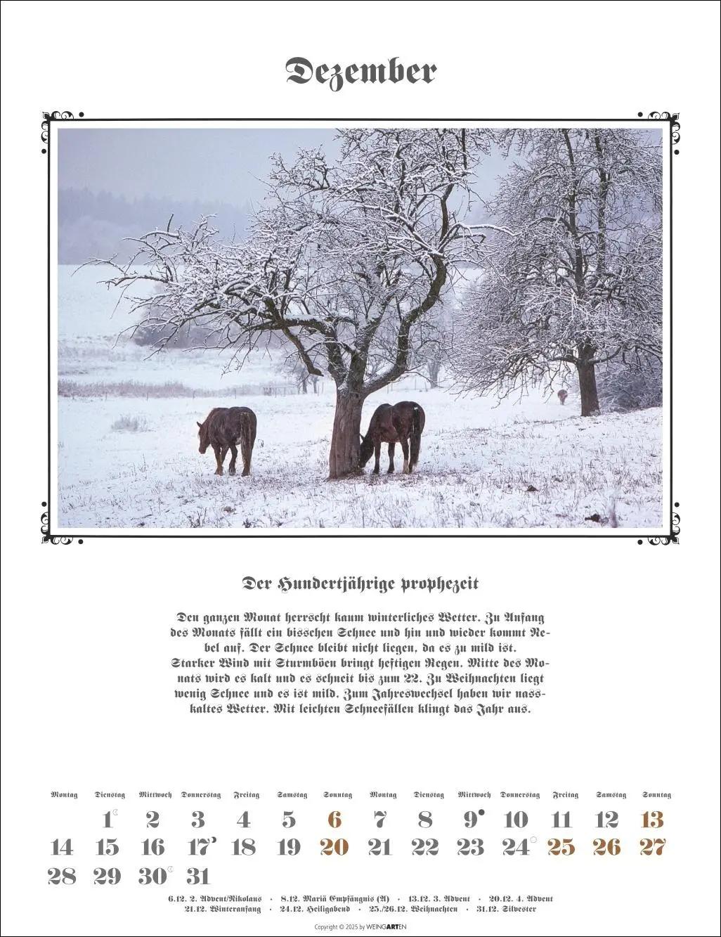 Bild: 9783839902097 | Der Hundertjährige Kalender 2026 | Wolf-Dietmar Unterweger | Kalender