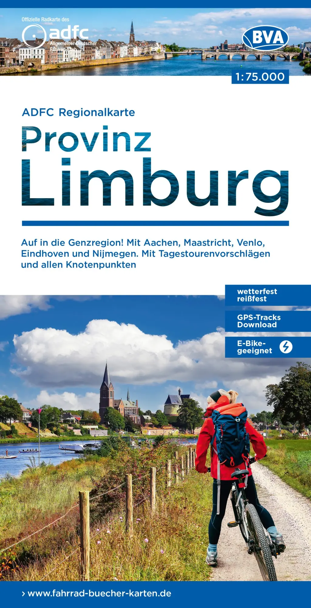 Cover: 9783969902097 | ADFC-Regionalkarte Limburg, 1:75.000, mit Tagestourenvorschlägen...