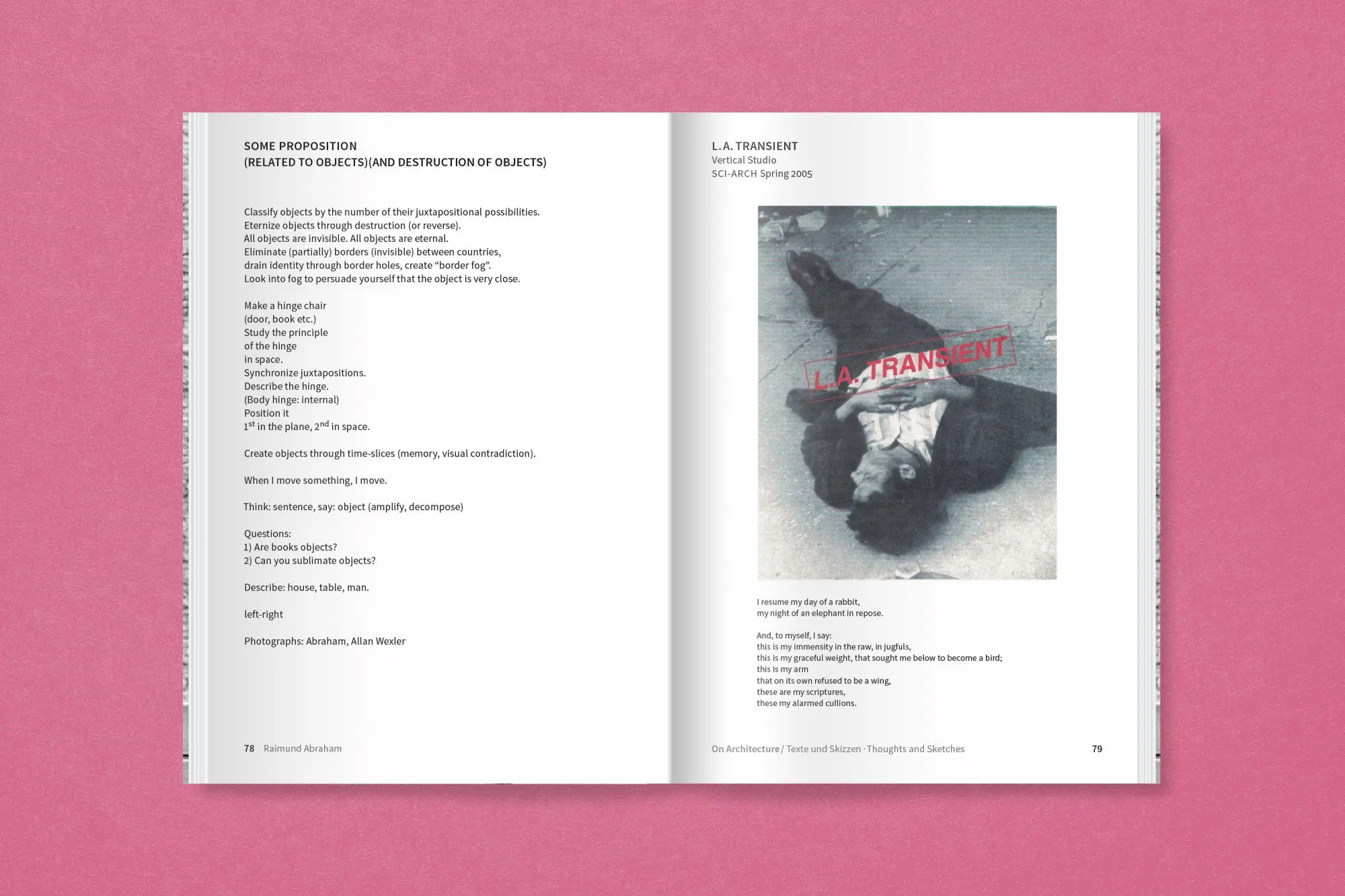 Bild: 9783987412097 | Raimund Abraham: On Architecture | Raimund Abraham | Taschenbuch