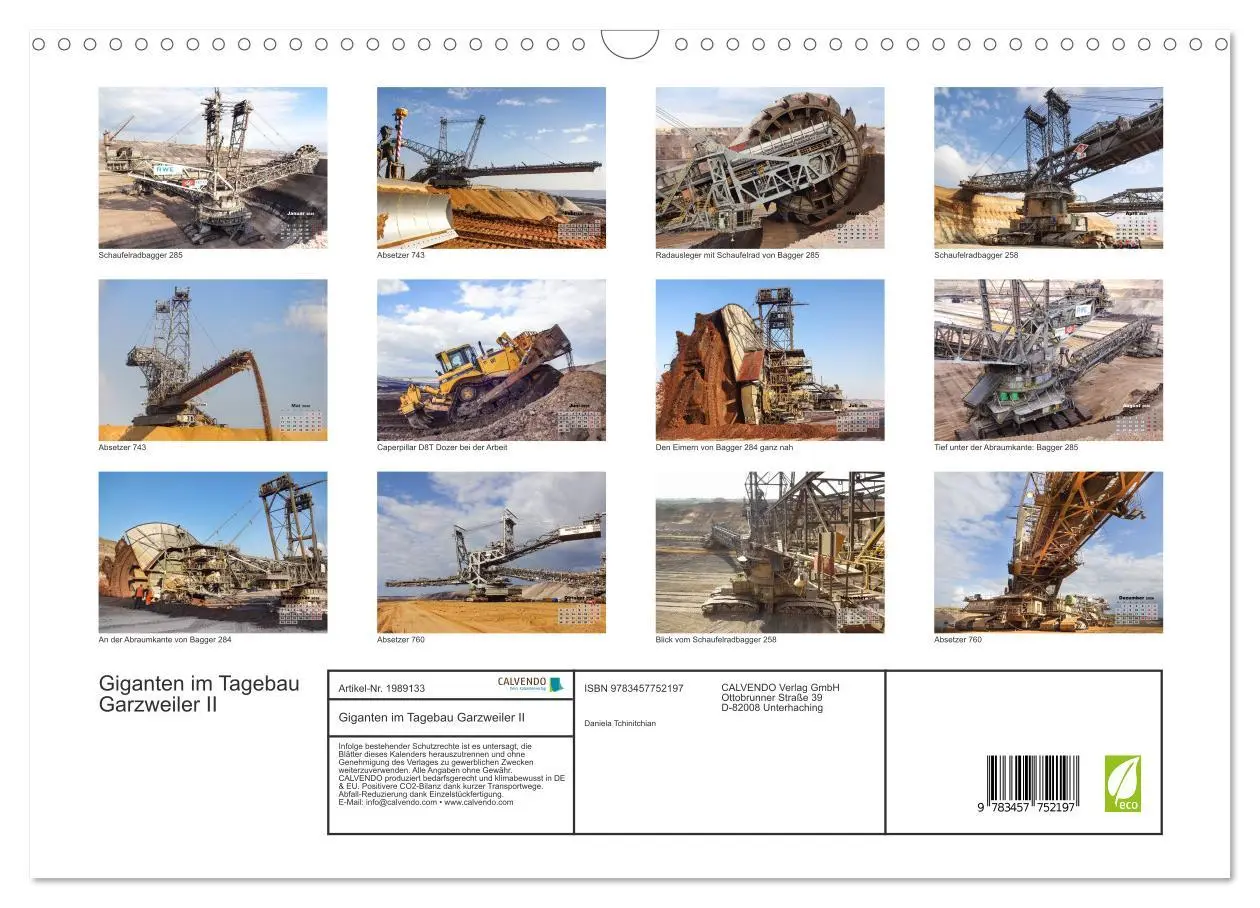 Bild: 9783457752197 | Giganten im Tagebau Garzweiler II (Wandkalender 2026 DIN A3 quer),...