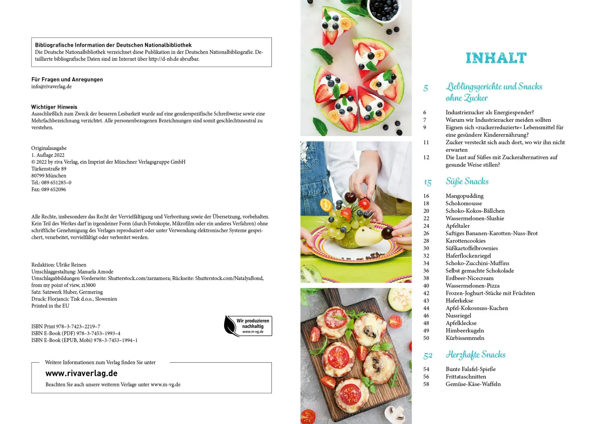 Bild: 9783742322197 | Snacks zuckerfrei für Kinder | Veronika Pichl | Taschenbuch | 96 S.