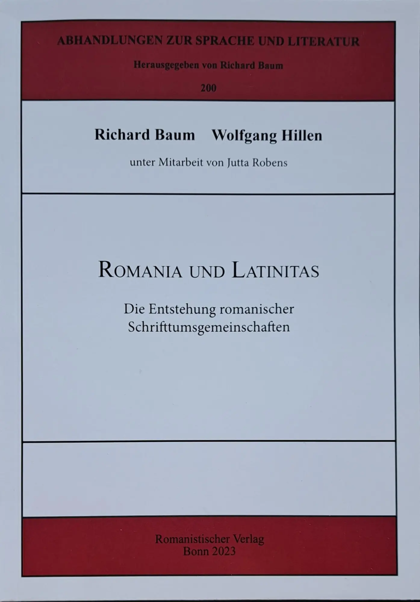 Cover: 9783861432197 | Romania und Latinitas | Richard Baum (u. a.) | Taschenbuch | Deutsch