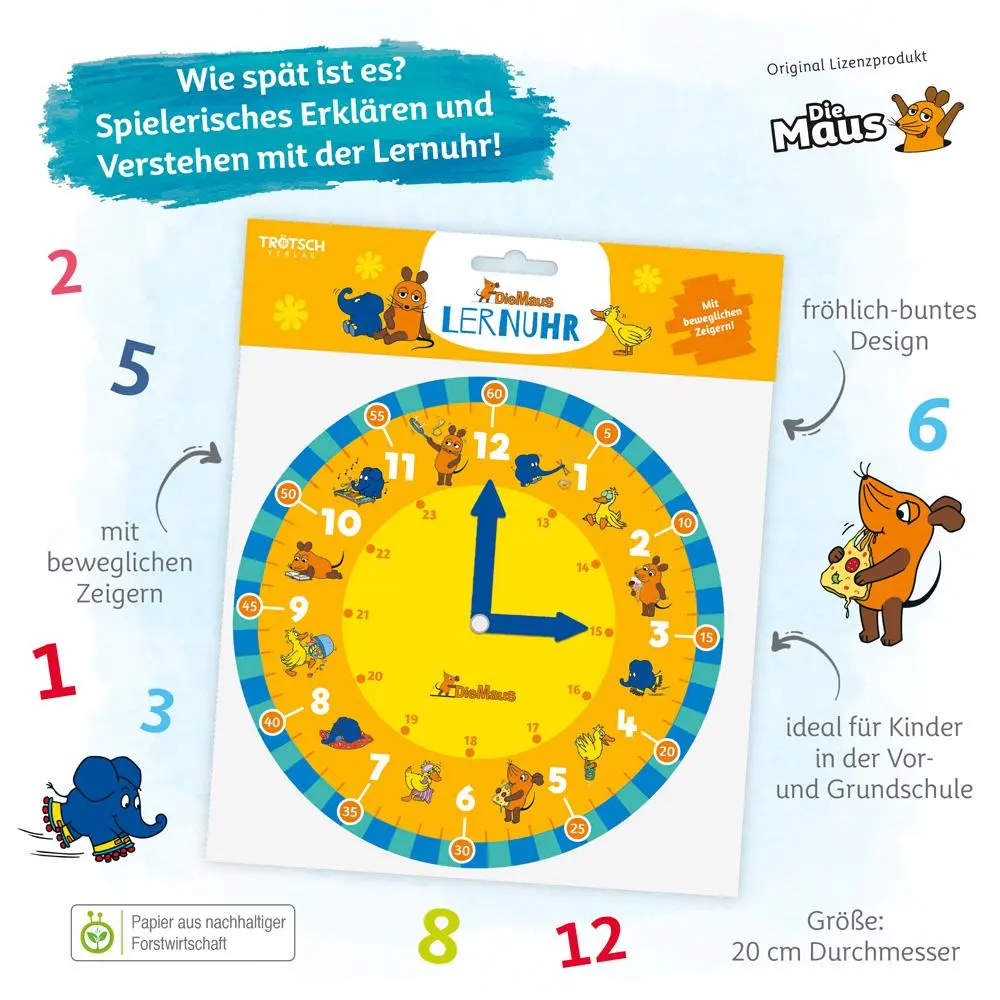 Bild: 4260619112297 | Trötsch Die Maus Lernuhr | Trötsch Verlag GmbH &amp; Co. KG | 1 S. | 2020
