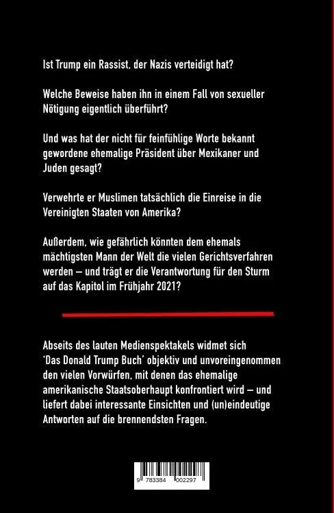Rückseite: 9783384002297 | Das Donald Trump Buch | Die Hauptvorwürfe im Faktencheck | Frey | Buch