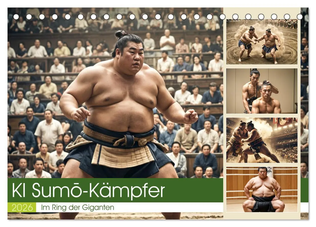 Cover: 9783457362297 | KI Sumo-Kämpfer Im Ring der Giganten (Tischkalender 2026 DIN A5...