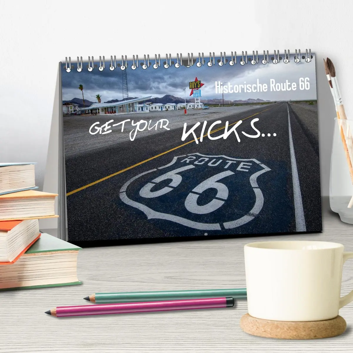 Bild: 9783457672297 | Route 66 (Tischkalender 2026 DIN A5 quer), CALVENDO Monatskalender