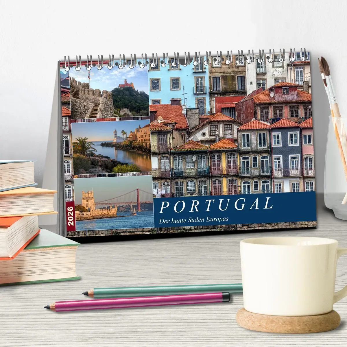 Bild: 9783457742297 | Portugal, der bunte Süden Europas (Tischkalender 2026 DIN A5 quer),...
