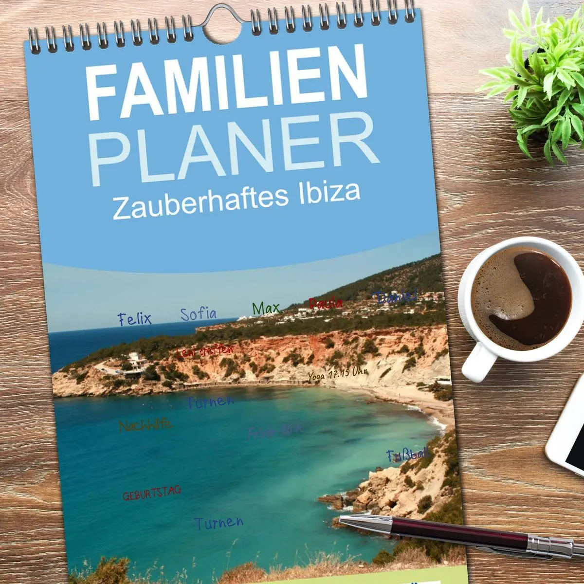 Bild: 9783516522297 | Familienplaner 2026 - Zauberhaftes Ibiza mit 5 Spalten...