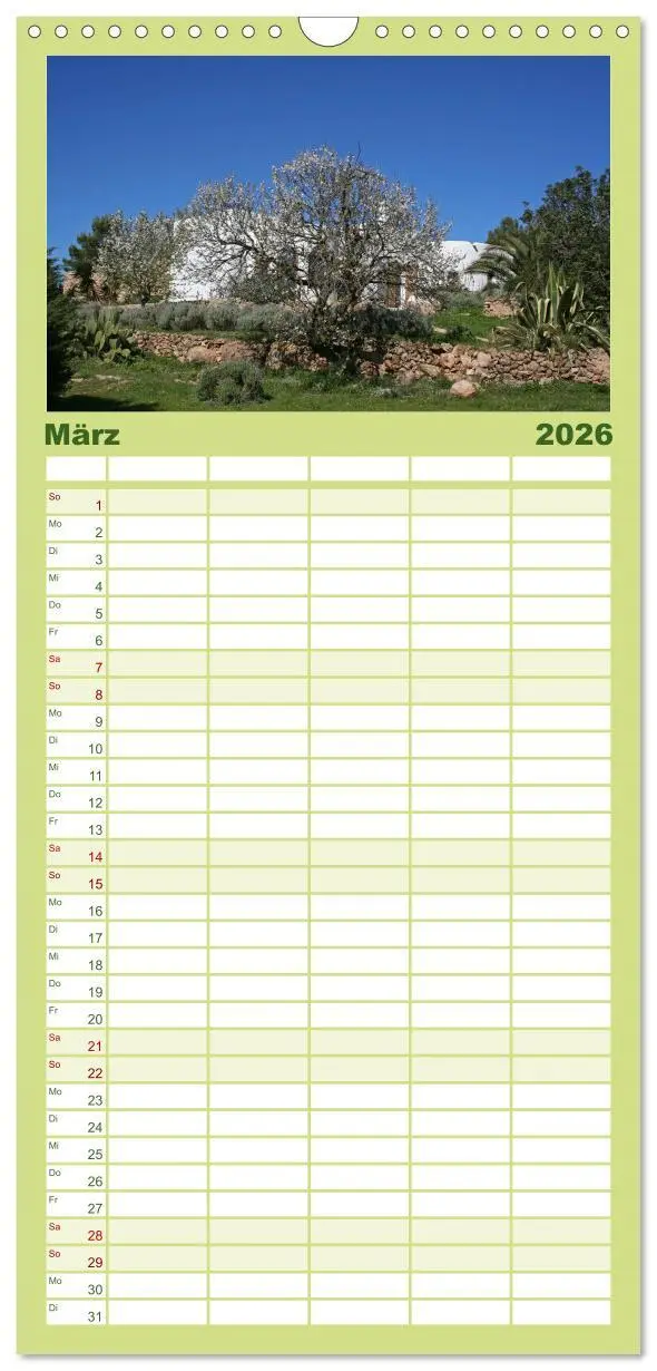Bild: 9783516522297 | Familienplaner 2026 - Zauberhaftes Ibiza mit 5 Spalten...
