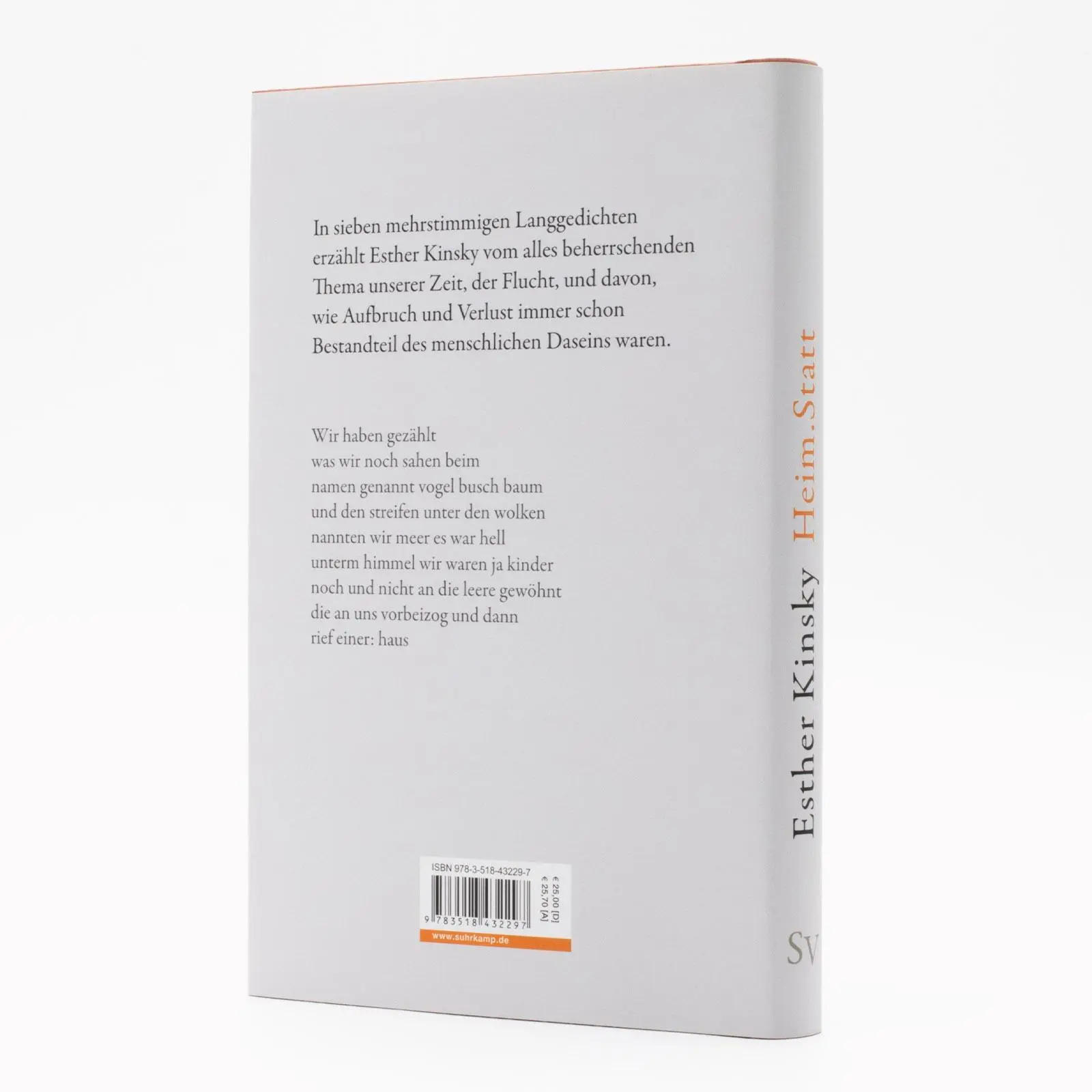 Bild: 9783518432297 | Heim.Statt | Gedichte | Esther Kinsky | Buch | 150 S. | Deutsch | 2025