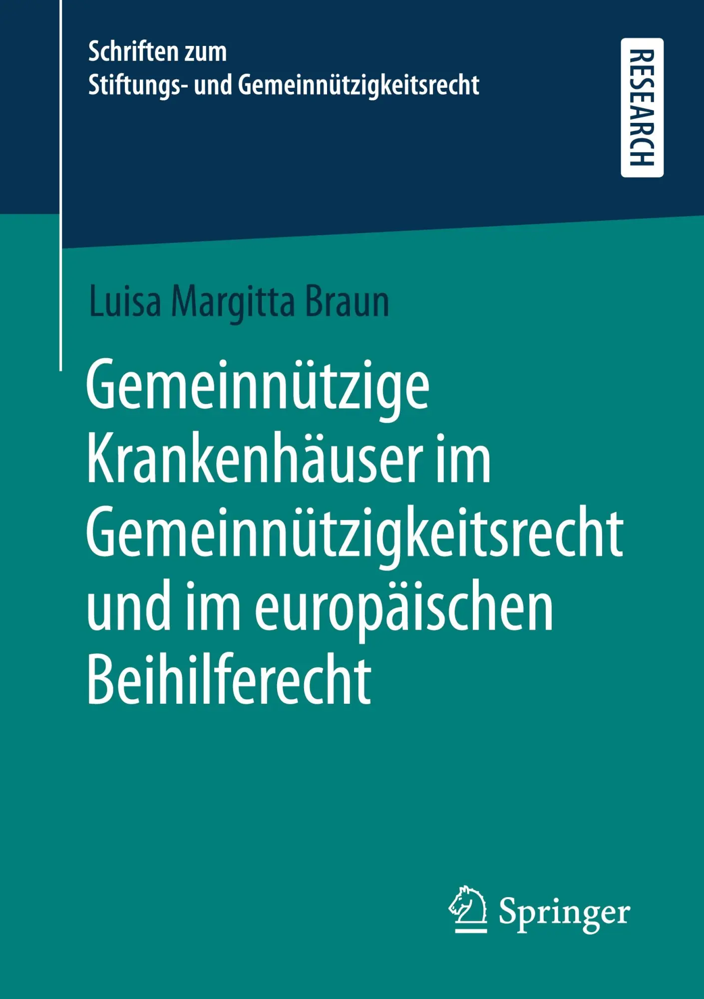Cover: 9783658332297 | Gemeinnützige Krankenhäuser im Gemeinnützigkeitsrecht und im...