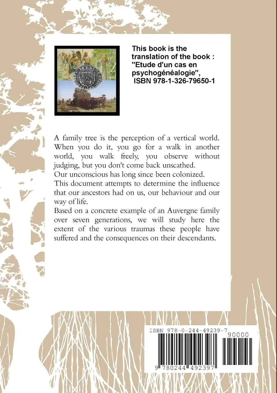 Rückseite: 9780244492397 | Study of a case in psychogenealogy | Claude-Alain Saby | Taschenbuch