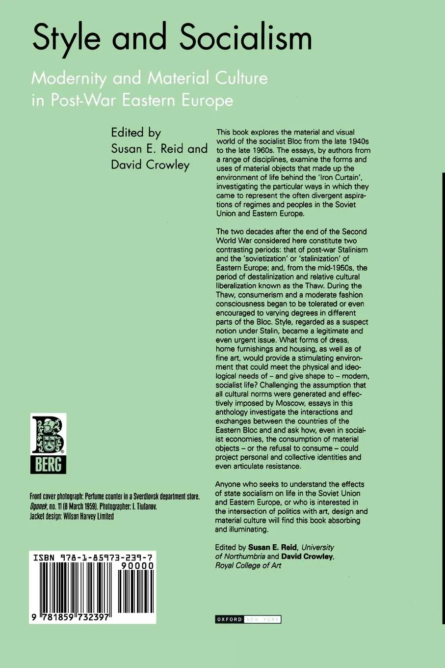 Rückseite: 9781859732397 | Style and Socialism | Susan Emily Reid (u. a.) | Taschenbuch | 2000