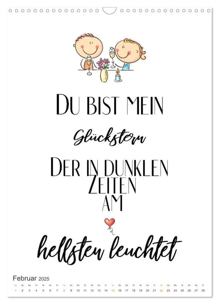 Bild: 9783435882397 | Liebessprüche (Wandkalender 2025 DIN A3 hoch), CALVENDO Monatskalender