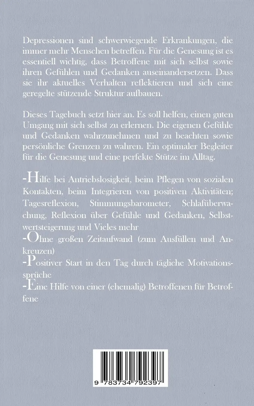 Rückseite: 9783734792397 | Keep Going - Das Tagebuch gegen Depressionen - Depression Tagebuch:...