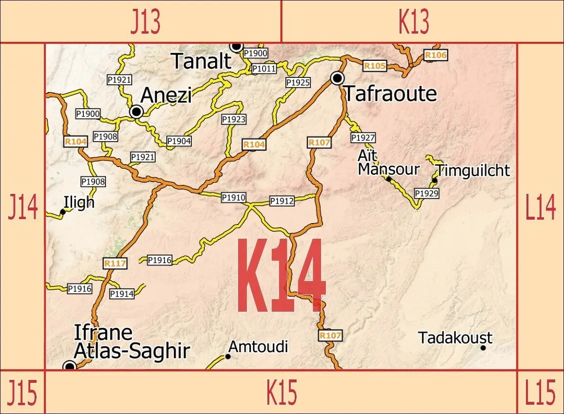 Bild: 9783943752397 | K14: Tafraoute - Amtoudi - Aït Mansour - Tanalt 1:120.000 +...