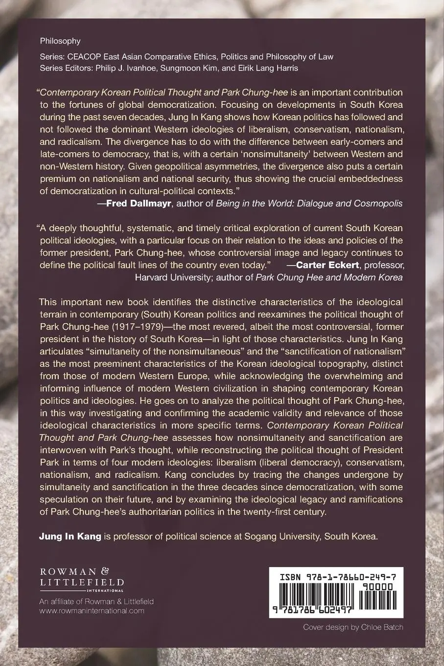 Rückseite: 9781786602497 | Contemporary Korean Political Thought and Park Chung-hee | Kang | Buch