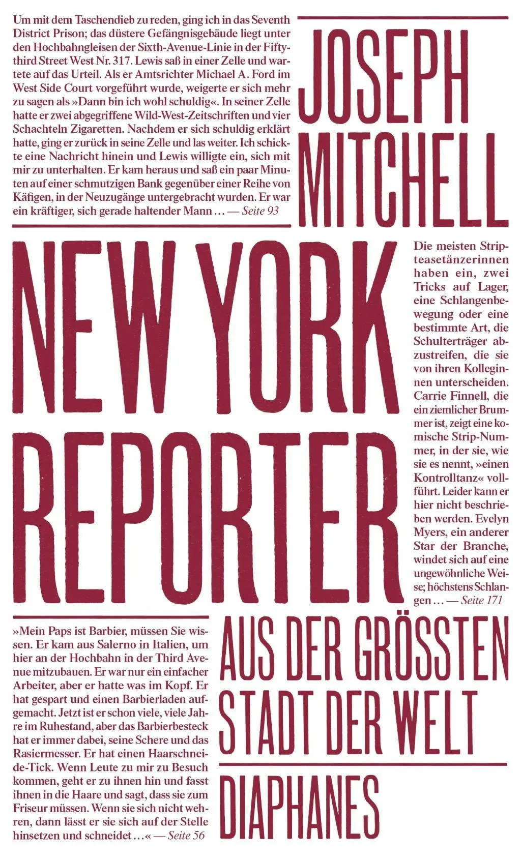 Cover: 9783037342497 | New York Reporter | Aus der größten Stadt der Welt, Literatur | Buch
