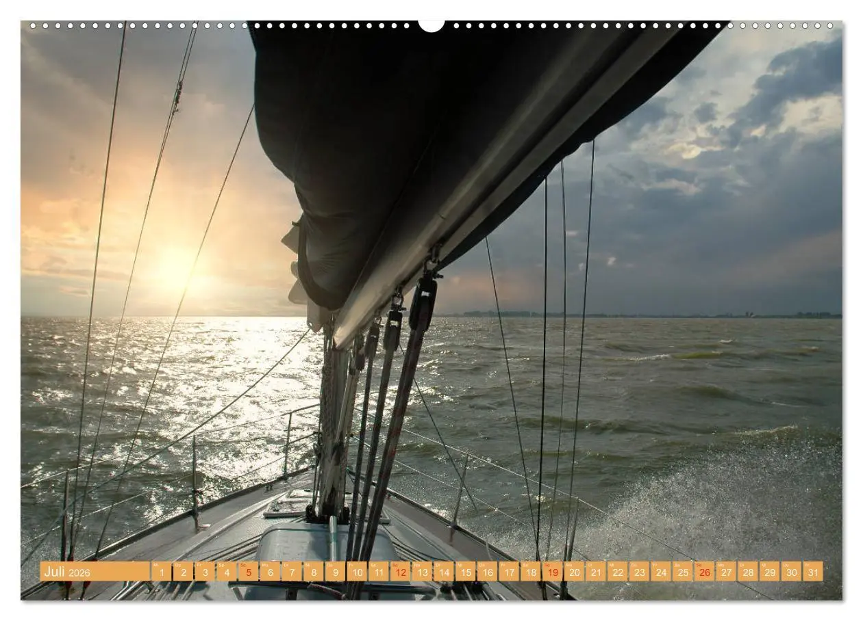 Bild: 9783457722497 | Segeln im Sonnenuntergang (Wandkalender 2026 DIN A2 quer), CALVENDO...