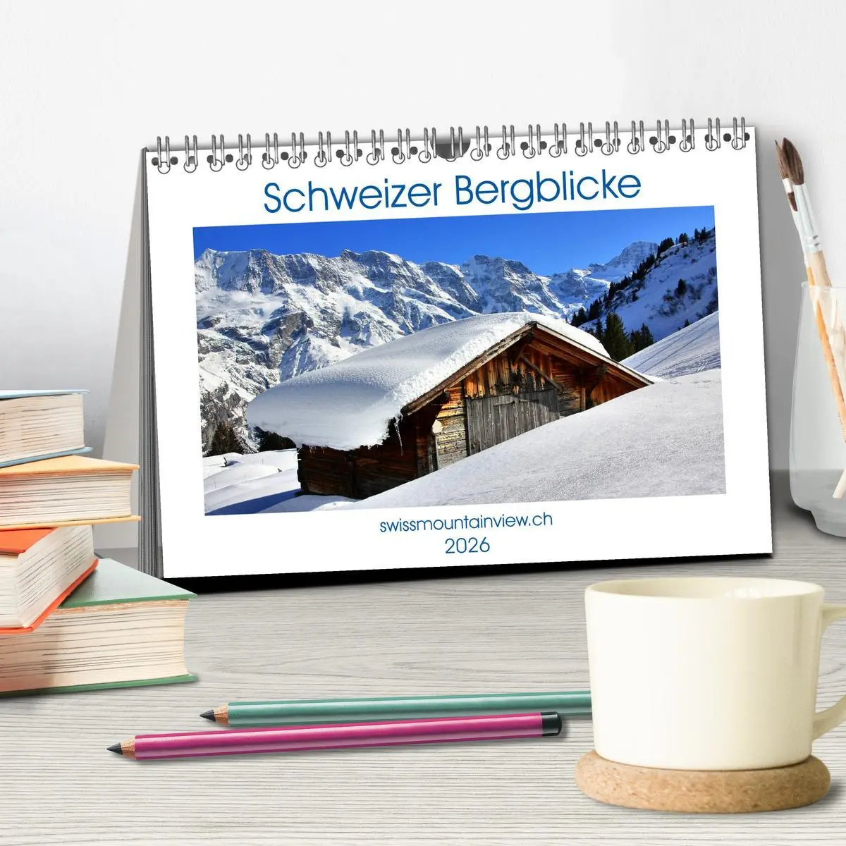 Bild: 9783457892497 | Schweizer Bergblicke (Tischkalender 2026 DIN A5 quer), CALVENDO...
