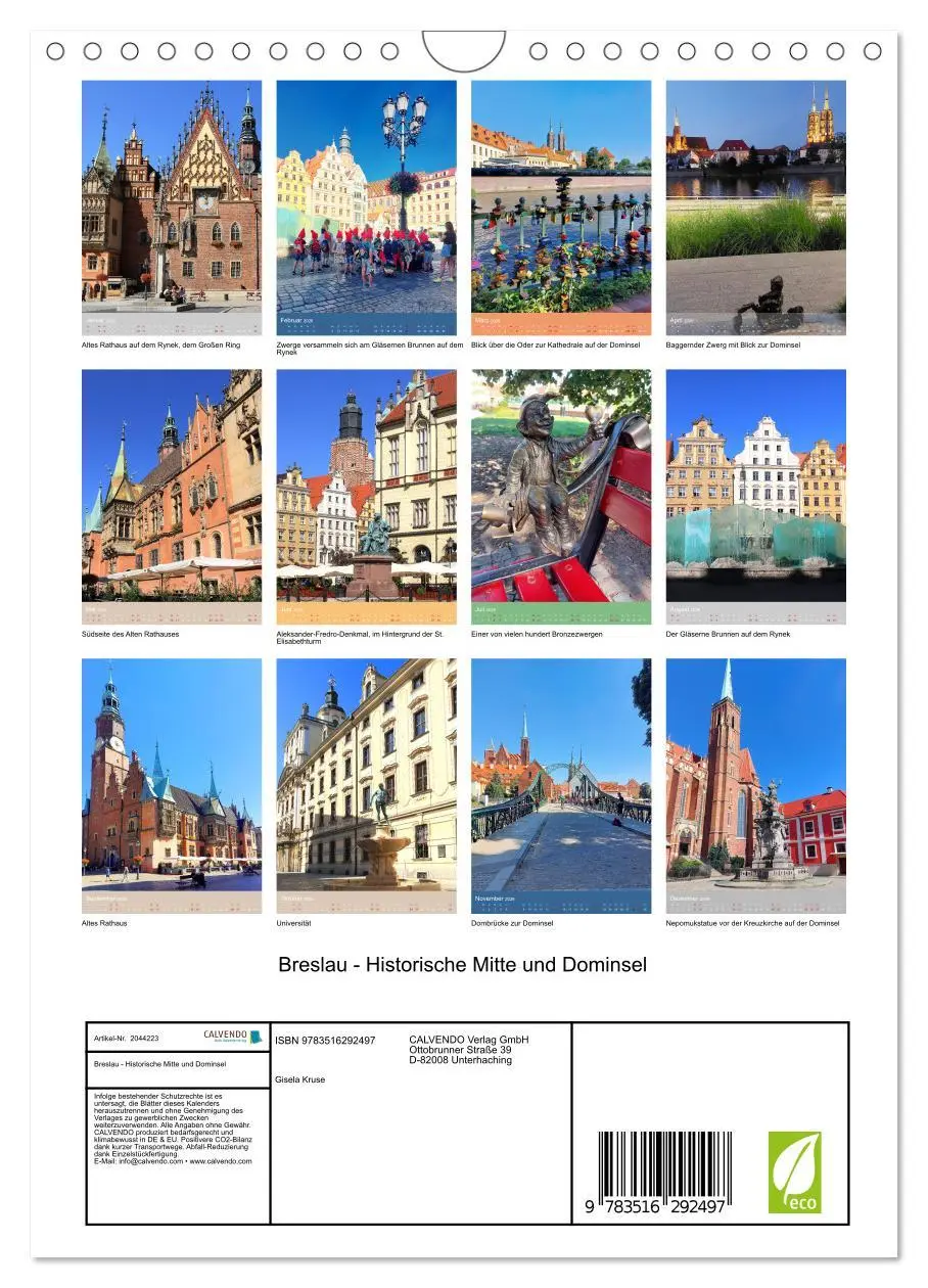 Bild: 9783516292497 | Breslau - Historische Mitte und Dominsel (Wandkalender 2026 DIN A4...