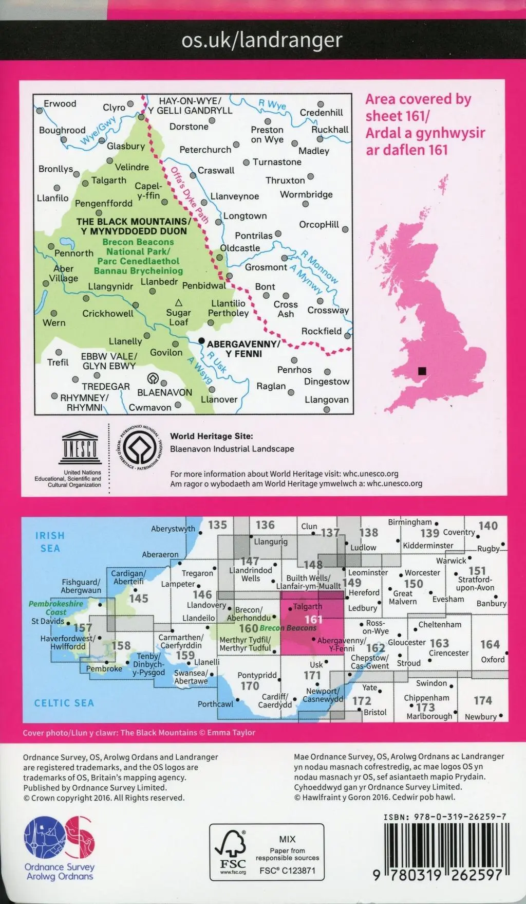 Bild: 9780319262597 | The Black Mountains | Ordnance Survey | (Land-)Karte | Karte/Landkarte