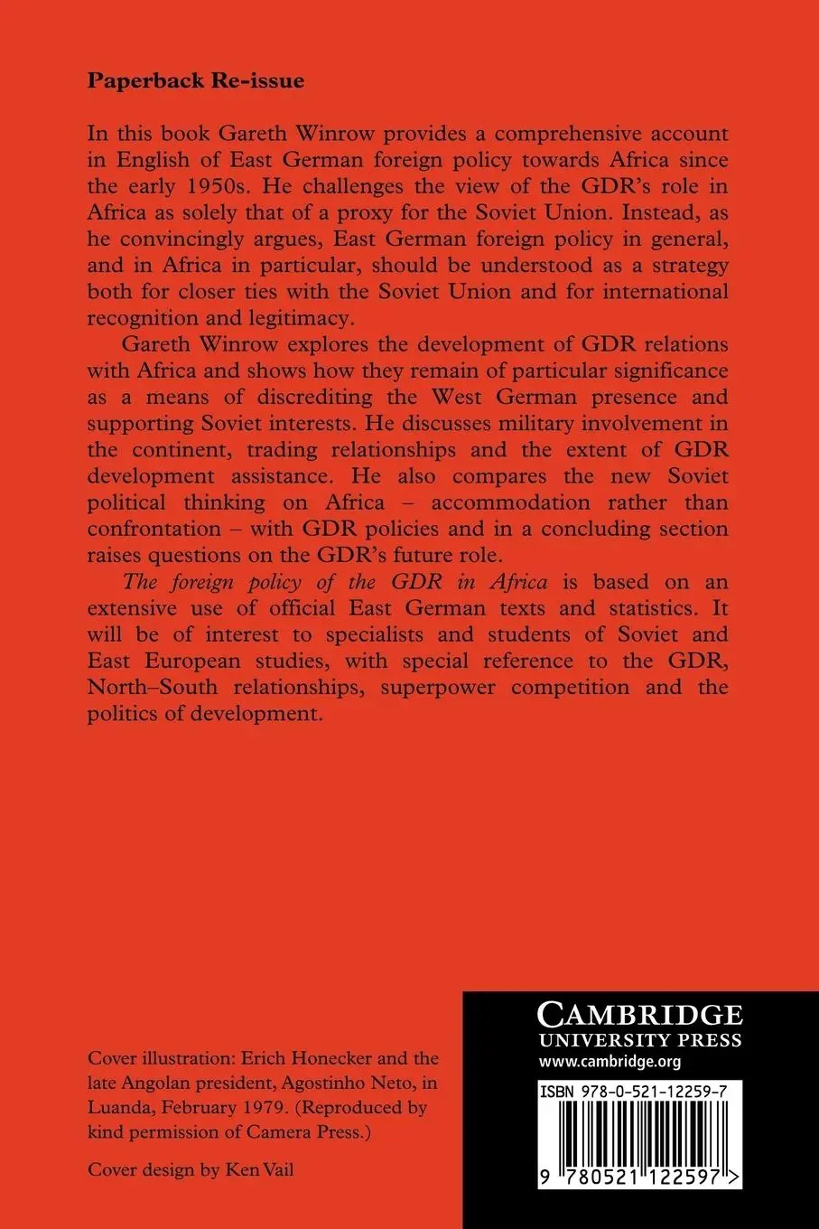 Rückseite: 9780521122597 | The Foreign Policy of the Gdr in Africa | Gareth M. Winrow | Buch