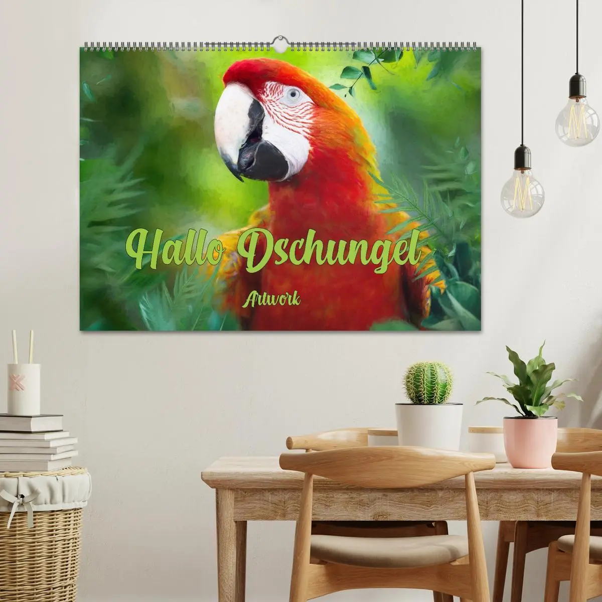 Bild: 9783457572597 | Hallo Dschungel - Artwork (Wandkalender 2026 DIN A2 quer), CALVENDO...