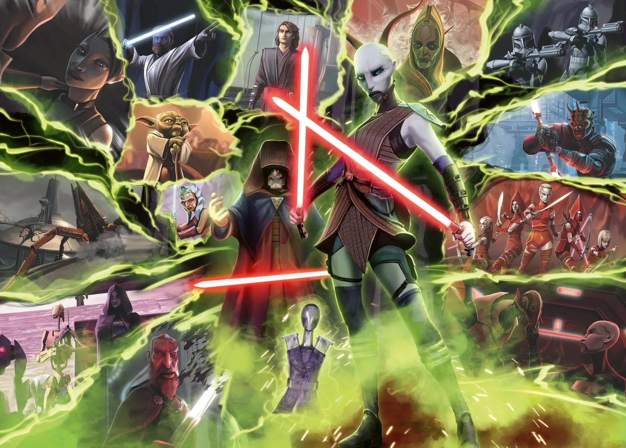 Cover: 4005555002697 | Erwachsenenpuzzle 1000 Teile - Star Wars Villainous - Asajj Ventress