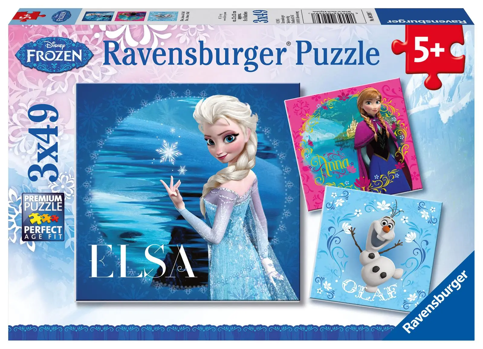 Cover: 4005556092697 | Disney Frozen: Elsa, Anna &amp; Olaf. Puzzle 3 x 49 Teile | Spiel | 09269