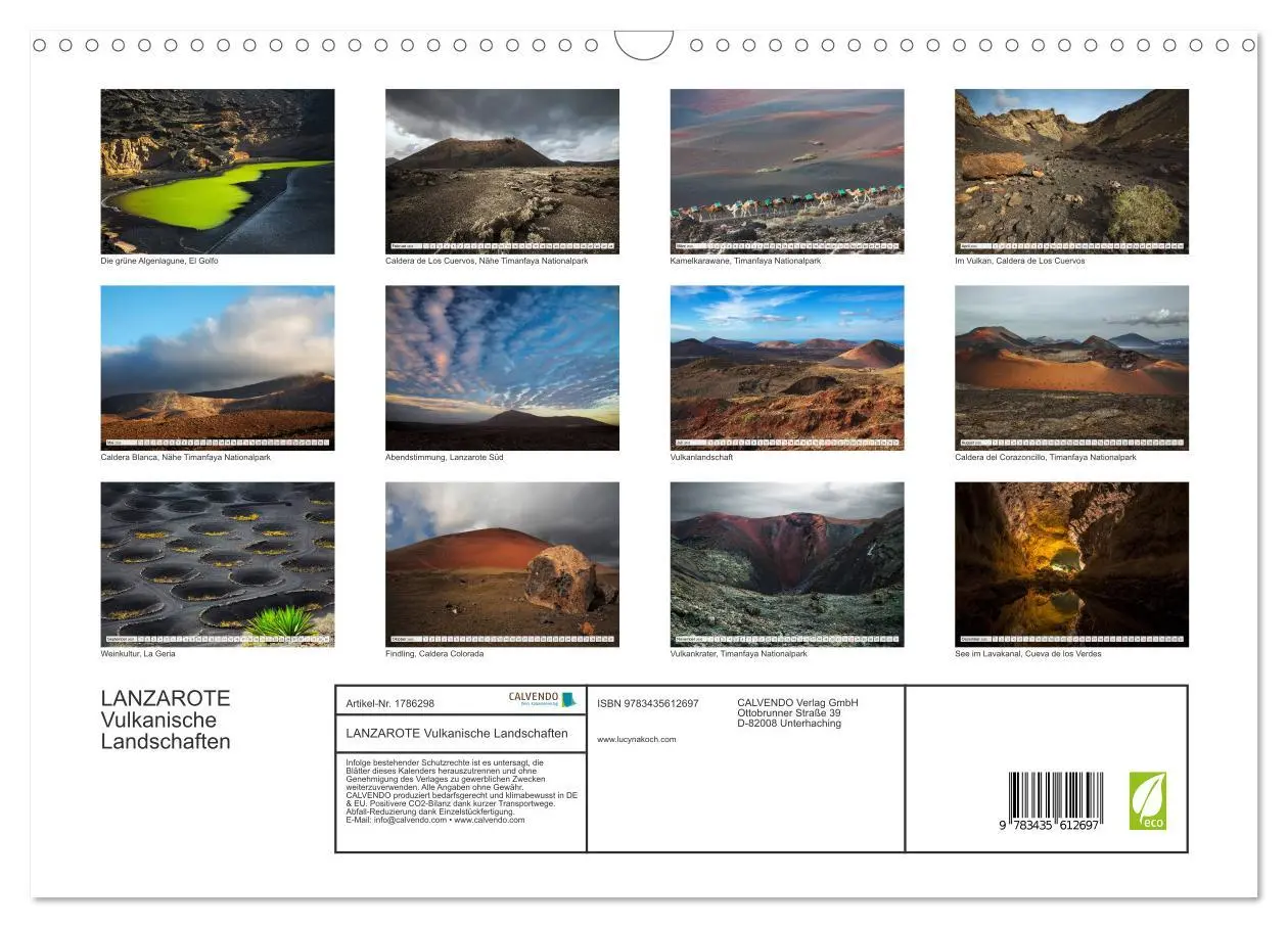 Bild: 9783435612697 | LANZAROTE Vulkanische Landschaften (Wandkalender 2025 DIN A3 quer),...