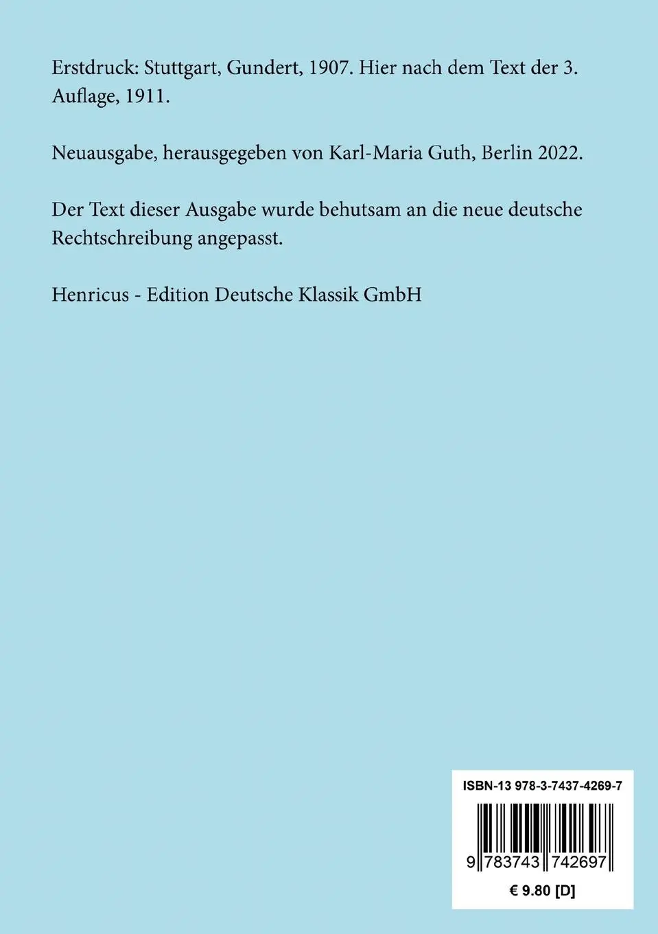Rückseite: 9783743742697 | Gretchen Reinwalds letztes Schuljahr | Agnes Sapper | Taschenbuch