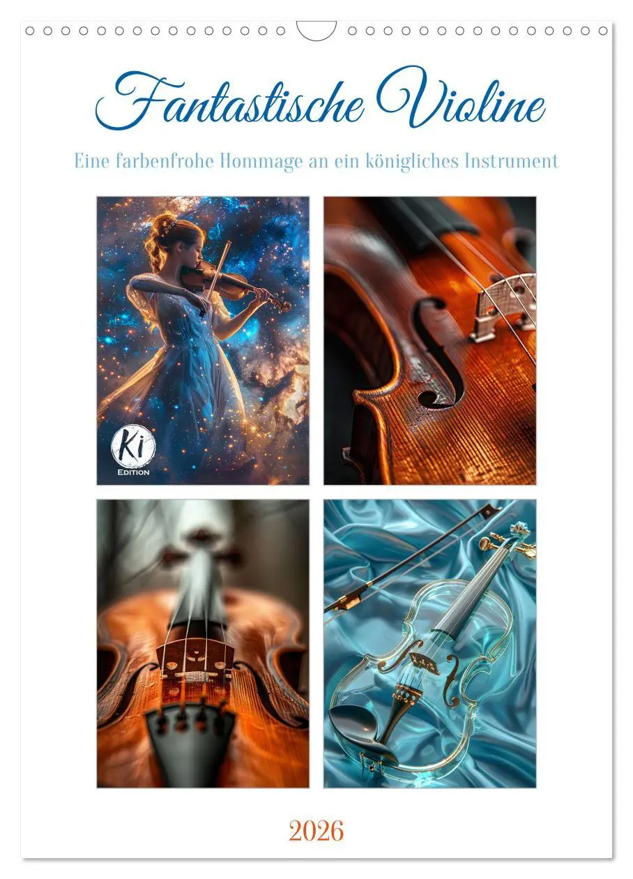 Cover: 9783516262797 | Fantastische Violine (Wandkalender 2026 DIN A3 hoch), CALVENDO...