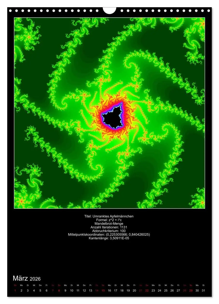 Bild: 9783516402797 | Fraktale zum Selbstnachrechnen (Wandkalender 2026 DIN A3 hoch),...