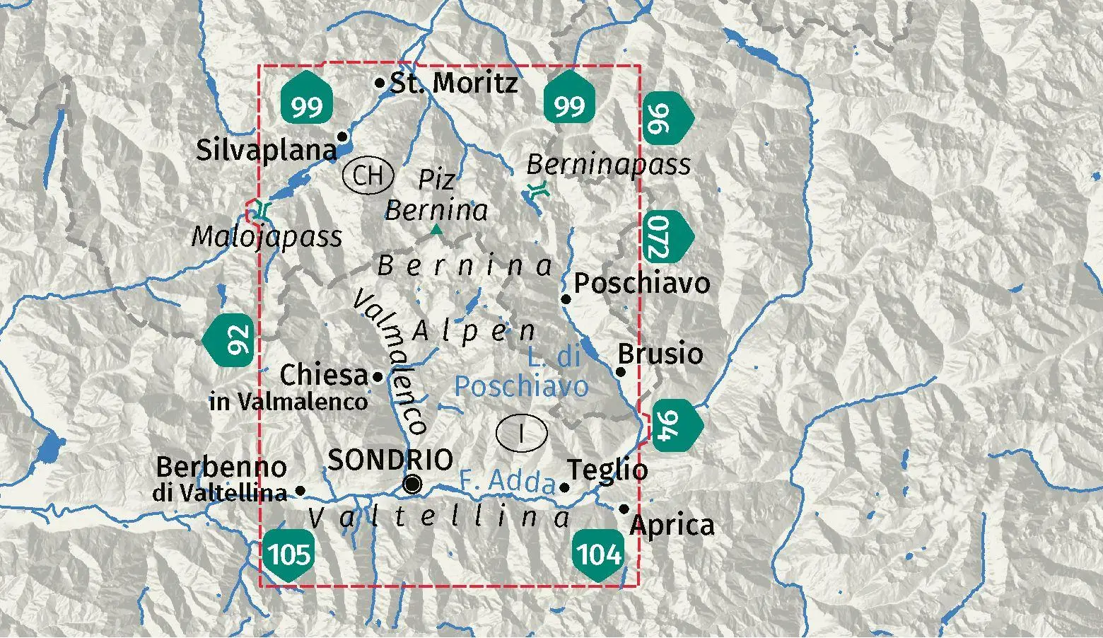 Bild: 9783991542797 | KOMPASS Wanderkarte 93 Bernina, Valmalenco, Sondrio 1:50.000 | 2025