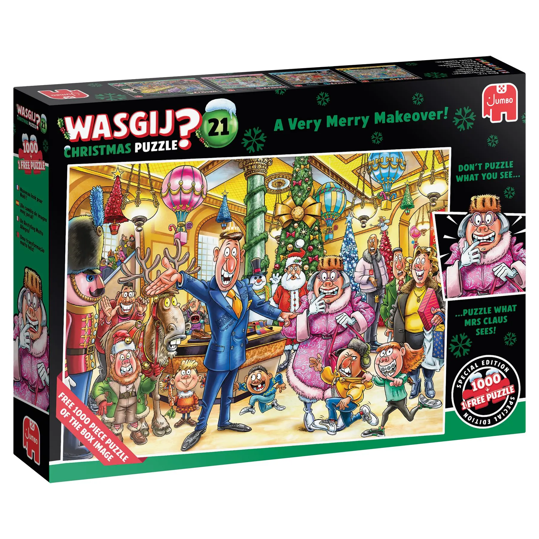 Cover: 8721017602897 | Wasgij Christmas 21 - Eine fröhliche Verwandlung (2x1000 Teile) | 2025