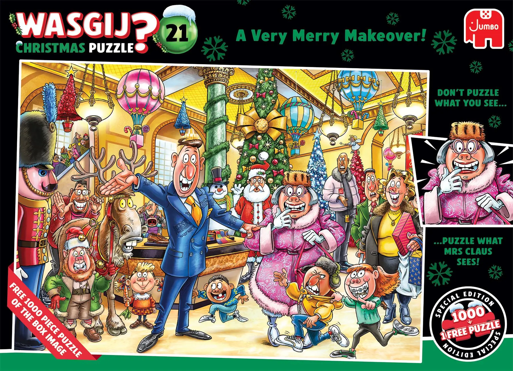 Bild: 8721017602897 | Wasgij Christmas 21 - Eine fröhliche Verwandlung (2x1000 Teile) | 2025