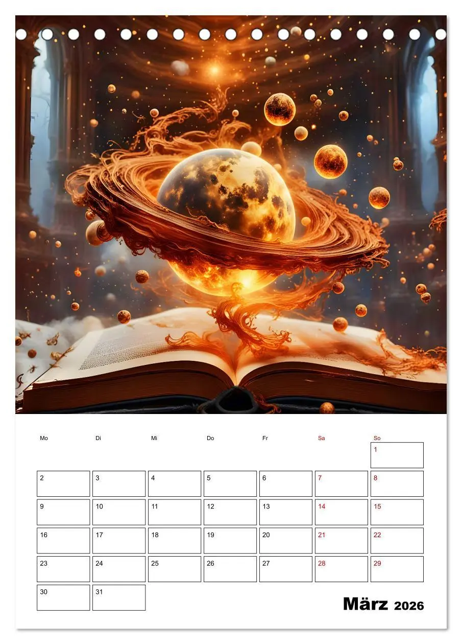 Bild: 9783516252897 | Magische surreale Buchwelten (Tischkalender 2026 DIN A5 hoch),...