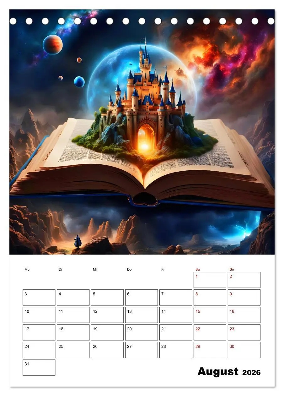Bild: 9783516252897 | Magische surreale Buchwelten (Tischkalender 2026 DIN A5 hoch),...