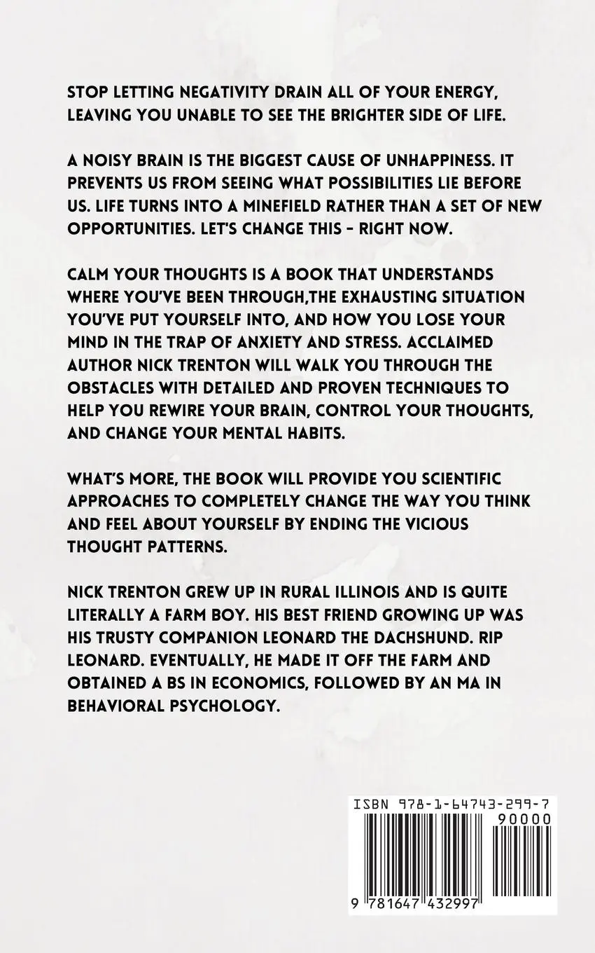 Rückseite: 9781647432997 | Calm Your Thoughts | Nick Trenton | Taschenbuch | Englisch | 2021