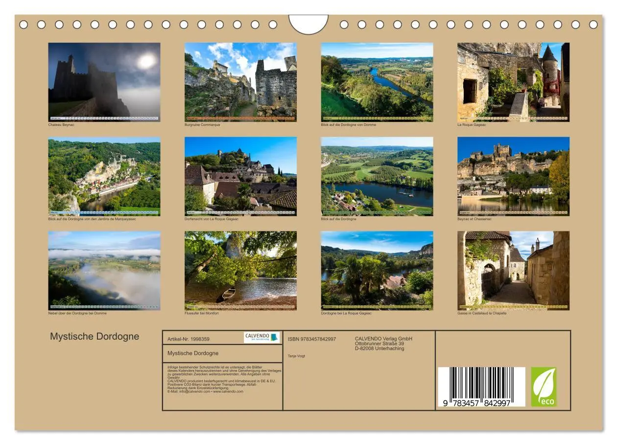 Bild: 9783457842997 | Mystische Dordogne (Wandkalender 2026 DIN A4 quer), CALVENDO...