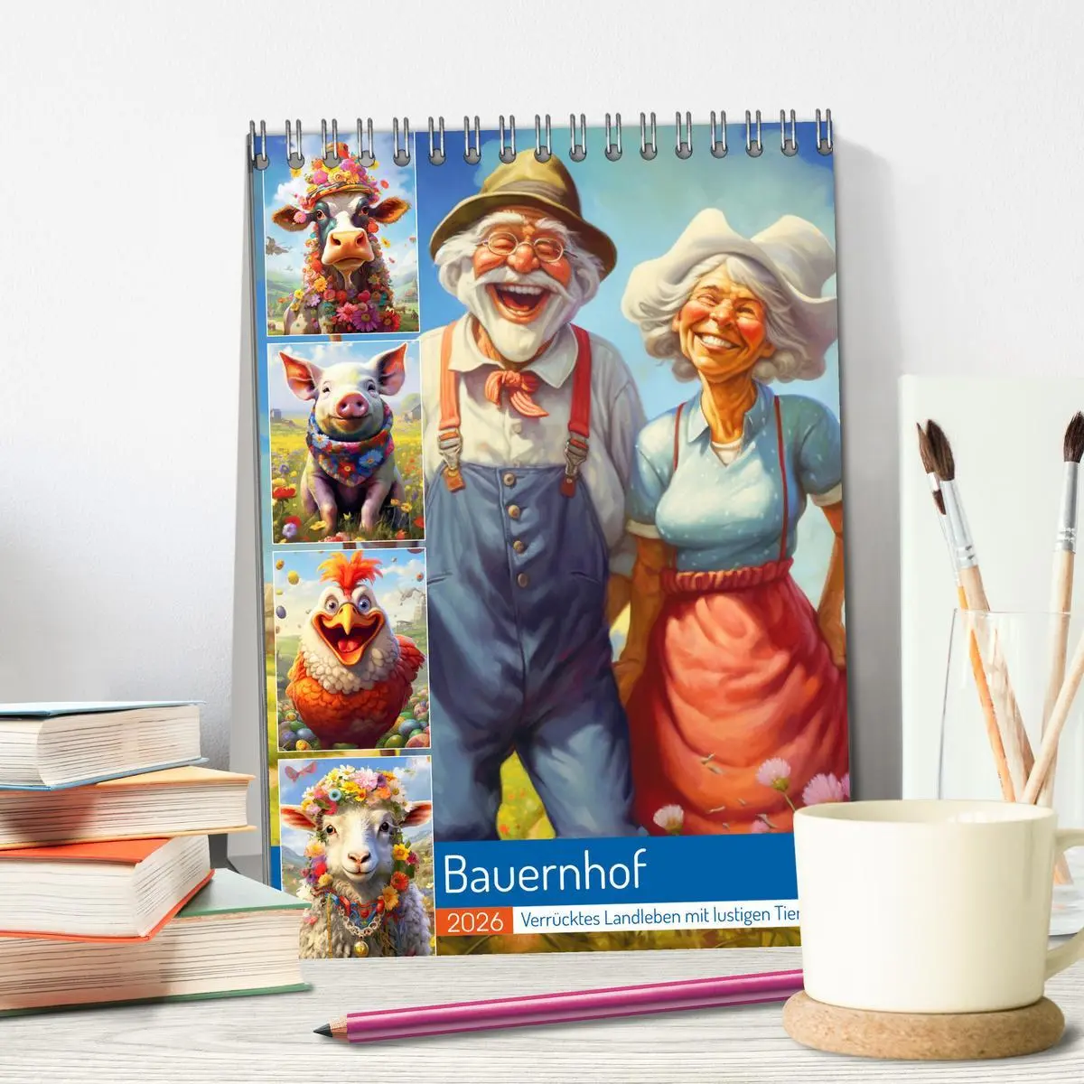 Bild: 9783516312997 | Bauernhof. Verrücktes Landleben mit lustigen Tieren (Tischkalender...