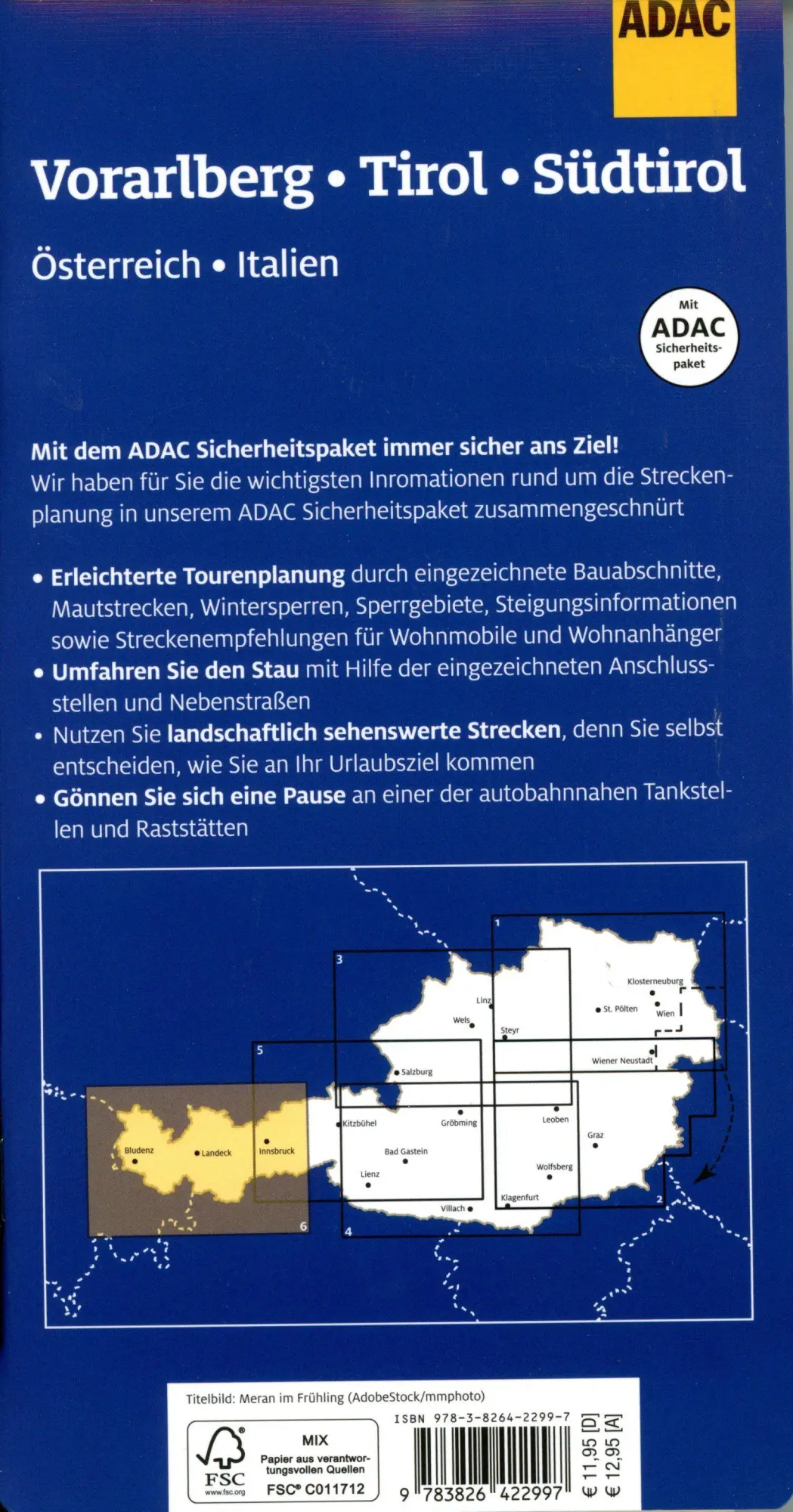 Bild: 9783826422997 | ADAC Urlaubskarte Österreich 06 Vorarlberg, Tirol, Südtirol 1:150.000