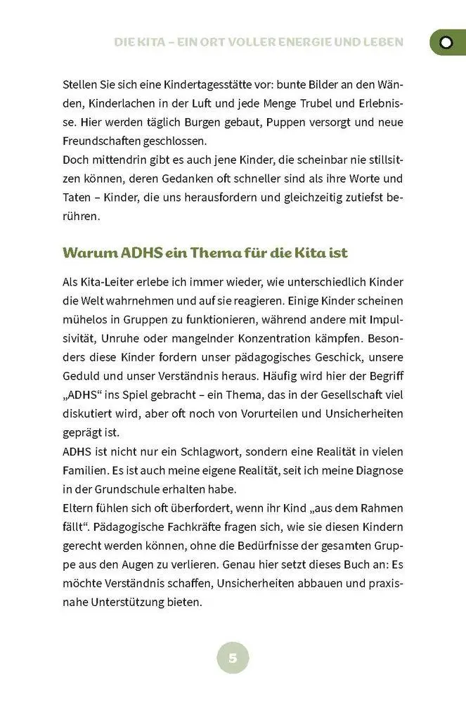 Bild: 9783834652997 | AD(H)S in der Kita | Kinder unterstützen &amp; handlungssicher werden