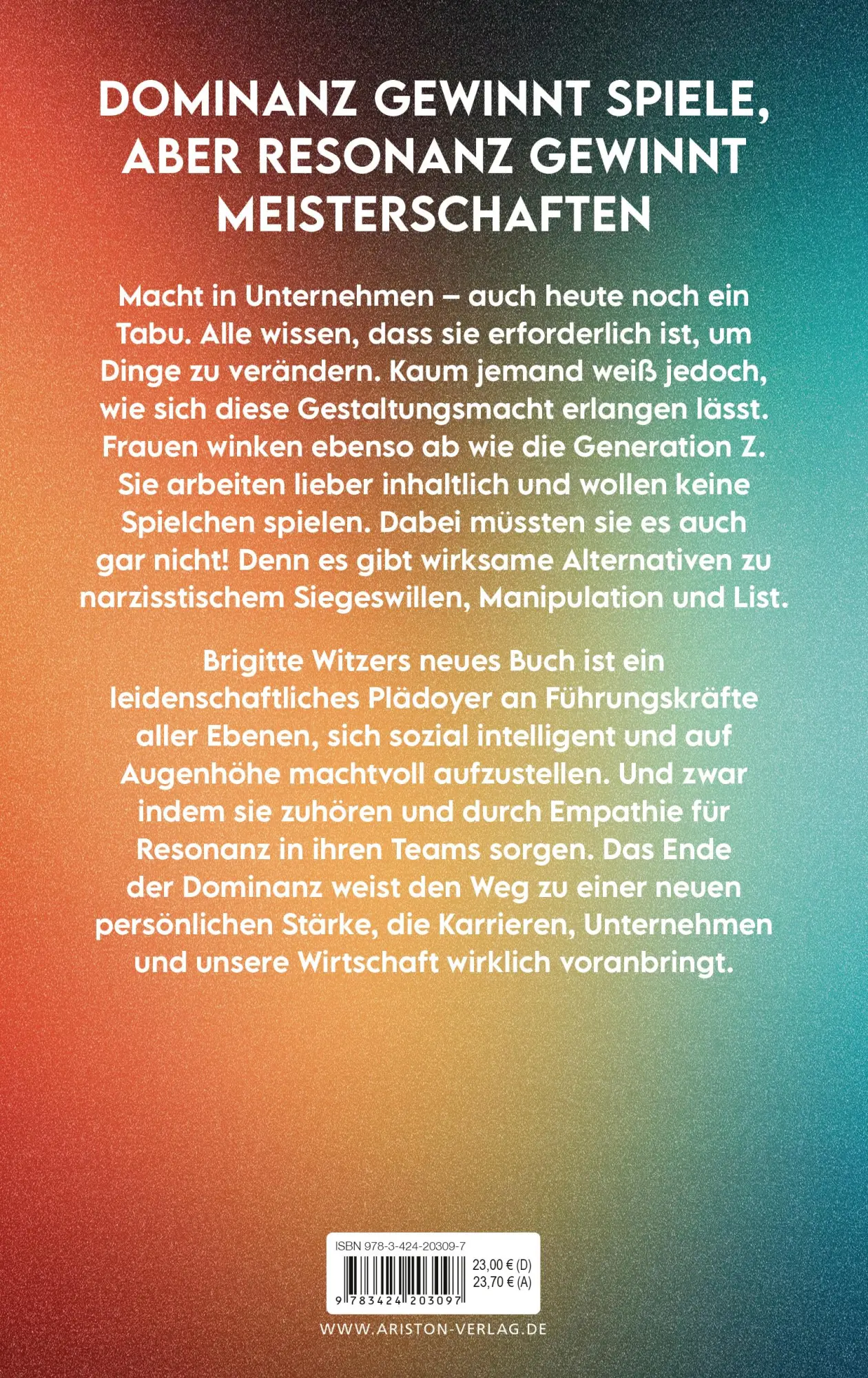 Bild: 9783424203097 | Das Ende der Dominanz | Brigitte Witzer | Buch | 288 S. | Deutsch