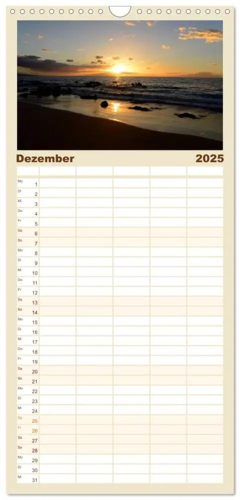 Bild: 9783457113097 | Familienplaner 2025 - Aloha aus Hawaii mit 5 Spalten (Wandkalender,...