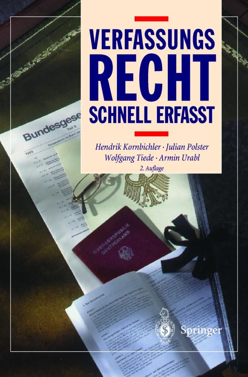Cover: 9783540413097 | Verfassungsrecht | Schnell erfaßt | Hendrik Kornbichler (u. a.) | Buch