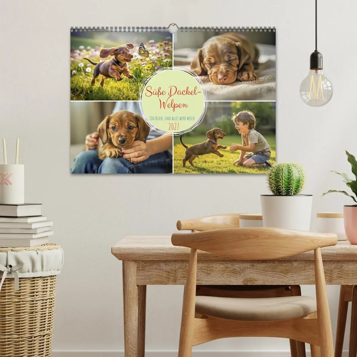 Bild: 9783594353097 | Süße Dackel-Welpen (Wandkalender 2027 DIN A3 quer), CALVENDO...